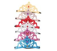 Cabilock 6 pièces Set de Couronnes Anniversaire pour Garçon Fille Diadèmes Cosplay Colorés Or Rose Bleu Argent et Rouge Accessoires Confortables pour Fête Anniversaire et Photobooth