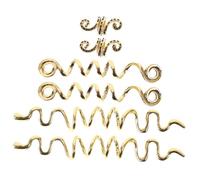 Cabilock 6 pièces Set de Manchettes Cheveux Tresses Spirales Dorées Accessoires pour Dreadlocks Femme et Fille Bijoux de Cheveux pour Fixation et Décoration