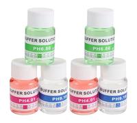 Cabilock 6 Pièces Solution D'étalonnage pour Ph-mètre Portable en Abs Ratios 4.01, 6.86, 9.18, pour Laboratoire et Hydroponie, Instructions Simples pour Débutants