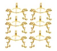 Cabilock 6 pièces Support de Boule de Cristal Alliage Doré Socle Décoratif pour Globe Base Stable et Élégante pour Affichage de Sphères et Accessoires Maison