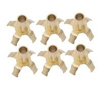 Cabilock 6 Pièces Support de Lampe à Huile Coupe mèche Support de mèche de prière Support de mèche de Lampe chandelle fers Porte-mèches Pied de Lampe au ghee Fer forgé Light Brown