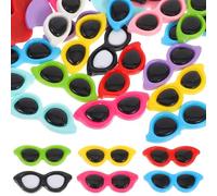Cabilock 60 pièces Breloques Résine Demi-lunettes DIY Accessoires Coque Téléphone Décoration Mobile et Stylée pour Création Personnalisée