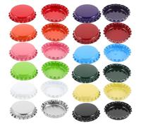 Cabilock 60 pièces Lot de Capsules de Bière Colorées Fer Double Face Matériel DIY pour Décor Mural Créatif Couleurs Bouchons Originaux pour Loisirs Créatifs et Décoration