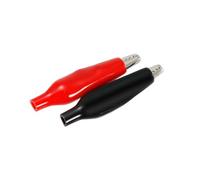 Cabilock 60 pièces Pinces Crocodile Métal avec Manchon Isolant Rouge Noir pour Test Électrique et Batterie Auto