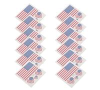 Cabilock 60 Pièces Tatouages Temporaires Visage Application Facile et Polyvalente Drapeau Patriotique en Papier pour Fêtes Patriotiques et de Football