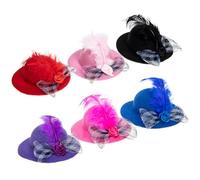 Cabilock 6pcs Chapeaux de Poulet Délicats en Tissu Design Réglable, Résistants à l'usure, Accessoires pour Poules et Perroquets, pour Portraits de Famille et Anniversaires