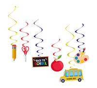 Cabilock 6pièces Décorations Suspendues Spirales De Rentrée Scolaire Accessoires De Fête Colorés pour Accueillir Les Élèves Classe