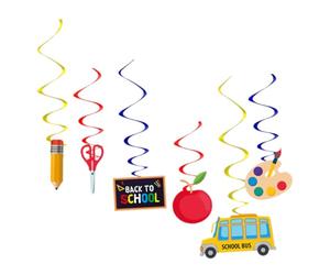 Cabilock 6pièces Décorations Suspendues Spirales De Rentrée Scolaire Accessoires De Fête Colorés pour Accueillir Les Élèves Classe