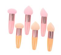 Cabilock 6pièces Éponges à Maquillage Œuf Applicateur de Fond de Teint Sec et Humide Pinceau Correcteur pour Fini Impeccable Lot de Éponges Rondes Multicolores pour Usage Quotidien