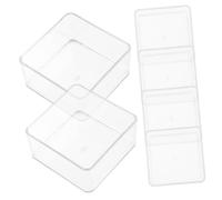 Cabilock 6pièces Organisateurs Transparents pour Plateaux de Rangement et Bacs de Petits Objets Réutilisables pour Bureau Maison
