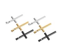 Cabilock 6pièces Pendentif Croix Chrétienne Acier Inoxydable Breloque Jésus Miniature Pour Bijoux Fait Main Pendentif Crucifix Religieux Pour Collier