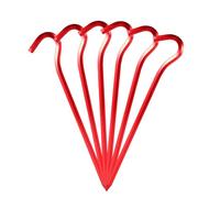 Cabilock 6pièces Piquets de Tente Alliage Aluminium avec Crochet Résistant Antirouille pour Camping Extérieur Fixation Sol pour Tente Auvent et Voile Ombre