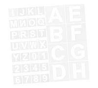 Cabilock 72 pièces Lot de Pochoirs Plastique Réutilisables Alphabet et Chiffres pour Peinture Spray Bricolage Scrapbooking et Projets Artistiques Alignement Facile