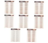 Cabilock 8 feuilles Autocollants Sourcils Imperméables Réalistes Maquillage Femme Sourcils Tatouage Naturel Rapide et Pratique