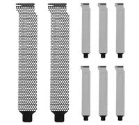 Cabilock 8 Pièces Cache pour Emplacement PC en Fer Noir avec Vis, Protection pour Fentes D'ordinateur de Bureau, Couvre Fentes Standard, Accessoire Simple et Élégant