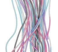 Cabilock 8 Pièces Gaine de Câble PVC 1,4m Souple pour Organiser et | Découpable à Longueur Voulue, Usage Bureau ou Meuble Tv, pour Données et Réseau, Finition Électroplaquée Style Aléatoire