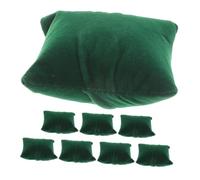 Cabilock 8 Pièces Lot de Coussins Exposition pour Montres et Bracelets Petits Coussins Rectangulaires Velours Vert Foncé Rembourrage Coton pour et des Bijoux