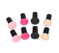 Cabilock 8 pièces Lot de Houppettes Poudre Lavables à Tête Champignon pour Maquillage Teint Accessoires Cosmétiques Portables pour Fond de Teint Usage Sec et Humide Multi-couleurs