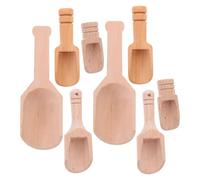 Cabilock 8 Pièces Mini Wooden Spice Spoons Set Handcrafted Natural Wood Scoops For Honey Tea Salt Scrubs And Seasoning Ergonomic Small Kitchen Utensils For Precise Portion Control