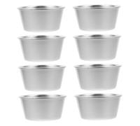 Cabilock 8 pièces Moules à Mini Acier Au Antiadhésifs Moules Ronds pour Muffins Puddings Petits Desserts pour Cuisson Maison et Goûters