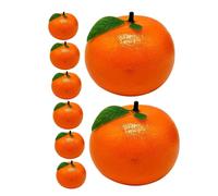 Cabilock 8 Pièces Oranges Artificielles Lifelike Mousse avec Décorations de Fruits Faux Résistantes et Réalistes pour Maison Vitrine et Accessoires Photo
