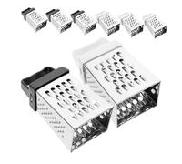 Cabilock 8 Pièces Râpe à Fromage Mini Acier Inoxydable Quatre Faces avec Poignée Râpe Multifonction Compacte pour Cuisine Légumes Gingembre Carottes et Plus Portable et Facile à Nettoyer