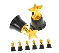 Cabilock 8 pièces Trophées Étoiles Miniatures Plastique Doré Petits Trophées de Récompense pour Compétitions Sportives Fêtes Garçon Fille Prix Honneur et Célébrations Réutilisable
