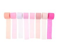 Cabilock 8 rouleaux Papier Crépon Décorations pour Anniversaires et Mariages Fournitures de Fête DIY Décoratif Blanc Pêche Rose Rouge Paillettes Brillantes Lait