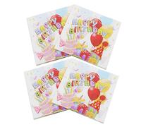 Cabilock 80 Feuilles Serviette jetable drôle pour anniversaire Confettis faire la fête serviettes en papier de fête d'anniversaire serpents de serviettes en papier joyeux anniversaire