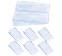 Cabilock 8pièces Cales de Nivellement pour Meubles Réglables Souple Transparentes pour Tables Chaises Armoires et Portes Grand Format