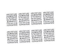 Cabilock 8pièces Lot de Autocollants Lettres et Chiffres Stickers Alphabet pour Porte Autocollants Soi-même Noirs