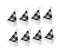 Cabilock 8pièces Lot de Mini Chapeaux De Père Noël pour Décoration De Bouteille De Vin Accessoires De Fête De Noël Et Fournitures De Décoration Festive