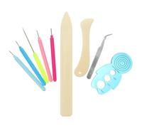 Cabilock 9 pièces Kit de Outils Quilling Papier Multifonctions pour Loisirs Créatifs Stylet Curling Acier Inoxydable Poignée Plastique Ergonomique Débutants et DIY Art Papier
