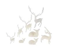 Cabilock 9 Pièces Moules DIY Résine Époxy pour Décoration de Noël Remplisseurs Mini Cerfs Résine Détaillés Accessoires pour Création Bijoux et Ornements Forestiers