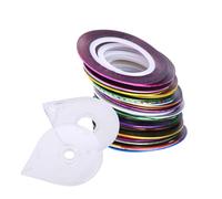 Cabilock 90 rouleaux Ruban Autocollant Nail Art Multicolore Bande Adhésive Vinyle pour Décoration Ongles Kit Spécial Manucure avec Boîtes Accessoires Nail String Tape pour Filles et Femmes