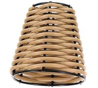 Cabilock Abats-jour Tissé en Bambou, Petit Abat-jour Décoratif pour Lampe de Table, Structure Stable, Protège les Yeux, pour Bureaux et Bars
