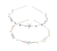 Cabilock Accessoires de Coiffure 2 Pièces Bandeau Étoile de Mer en Alliage, Serrage-tête en Strass pour Mariages et Bals, Coiffe pour Demoiselles D'honneur