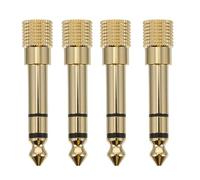Cabilock Adaptateur Casque Plaqué Or 3, 5mm vers 6, 3mm en Laiton | Conversion Interface Audio, Branchement Direct, Rallonge de Câble, pour Batterie Électronique et Micro, 5000 Usages