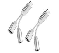 Cabilock Adaptateur Convertisseur USB-c Compatible Charge et Écoute Musicale Audio 2pcs en Alliage D'aluminium Léger et Facile à Transporter pour Écouteurs Type-c