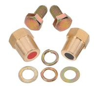 Cabilock Adaptateur de Borne de Batterie Automobile en Laiton, Connecteur à Filetage Interne M10, Paire Positive et Négative, Compatible Bornes Latérales, Accessoire pour Entretien