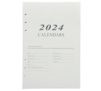 Cabilock Agenda 2024 A5 à Feuilles Mobiles Carnet de Notes du Calendrier Anglais Bloc-Notes de Planification Quotidien Accessoire de Bureau Léger Manuel de Planification pour Étudiants