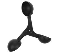 Cabilock Anémomètre à 3 Coupelles Haute Précision pour Stations Météorologiques Dimensions 17,5x17,5x5 Cm Noir en Alliage D'aluminium Capteur de Vitesse du Vent et Activités Extérieures