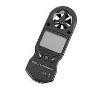 Cabilock Anémomètre Numérique Portable Mini sans Batterie pour Mesure Pratique Vitesse Du Vent Humidité Thermomètre Hygrothermographe Manuel Compact Noir