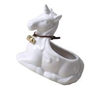 Cabilock Animaux Succulent Licorne Bureau Planteur Pot en Céramique Succulentes Vase Statue Planteur Jardin Décor Sculpture pour La Maison Bureau Balcon
