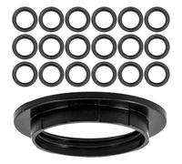 Cabilock Anneaux de Collier Léger en Plastique Noir Compatibilité et Stabilité Renforcée pour Douille E27 30 Pièces Adaptés aux Luminaires Domestiques