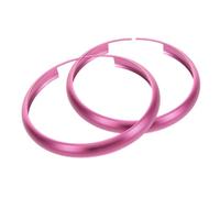 Cabilock Anneaux Décoratifs Pour Clés De Voiture En Alliage D'aluminium Rose Foncé, Lot De 2, Accessoires Pour Clés Mini, Installation Sans Outil, Compatible Passionnés Automobile