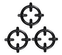 Cabilock Anneaux Réducteurs de Gaz en Fer Noir 3pcs Support de Poêle sans Bavure Finition Soignée pour Cuisinière Gaz et Dessous de Plat