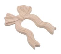 Cabilock Applique Bois Sculpté Vide Noeud Papillon Décor Non Peint pour Meubles et Miroirs Autocollant Bois à Incruster pour Rénovation DIY