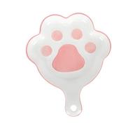 Cabilock Assiette à Dîner en Céramique 20 Cm Motif Griffes de Chat Rose Poignée Ergonomique Micro-ondes Compatible Multifonction pour Pâtes Salades Snacks