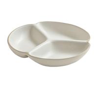 Cabilock Assiette compartimentée pour le contrôle des portions : assiette compartimentée en porcelaine - plateau de repas équilibré pour le contrôle du régime et le service de boulettes de